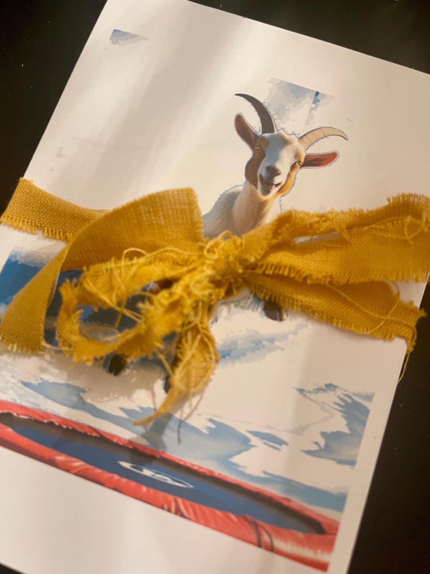Funny Goat Note Card Set – Set of 5 Blank Goat Greeting Cards with Envelopes – Baby Animal Stationery Pack – Cute Goat Notecards - baby goat
