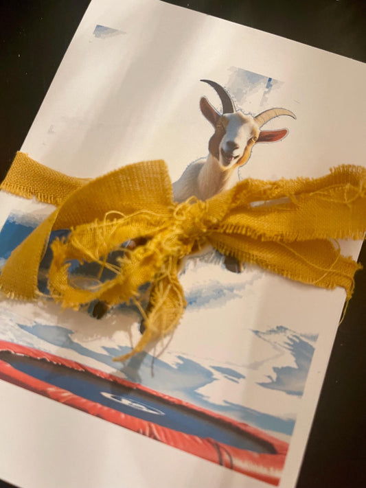 Funny Goat Note Card Set – Set of 5 Blank Goat Greeting Cards with Envelopes – Baby Animal Stationery Pack – Cute Goat Notecards - baby goat