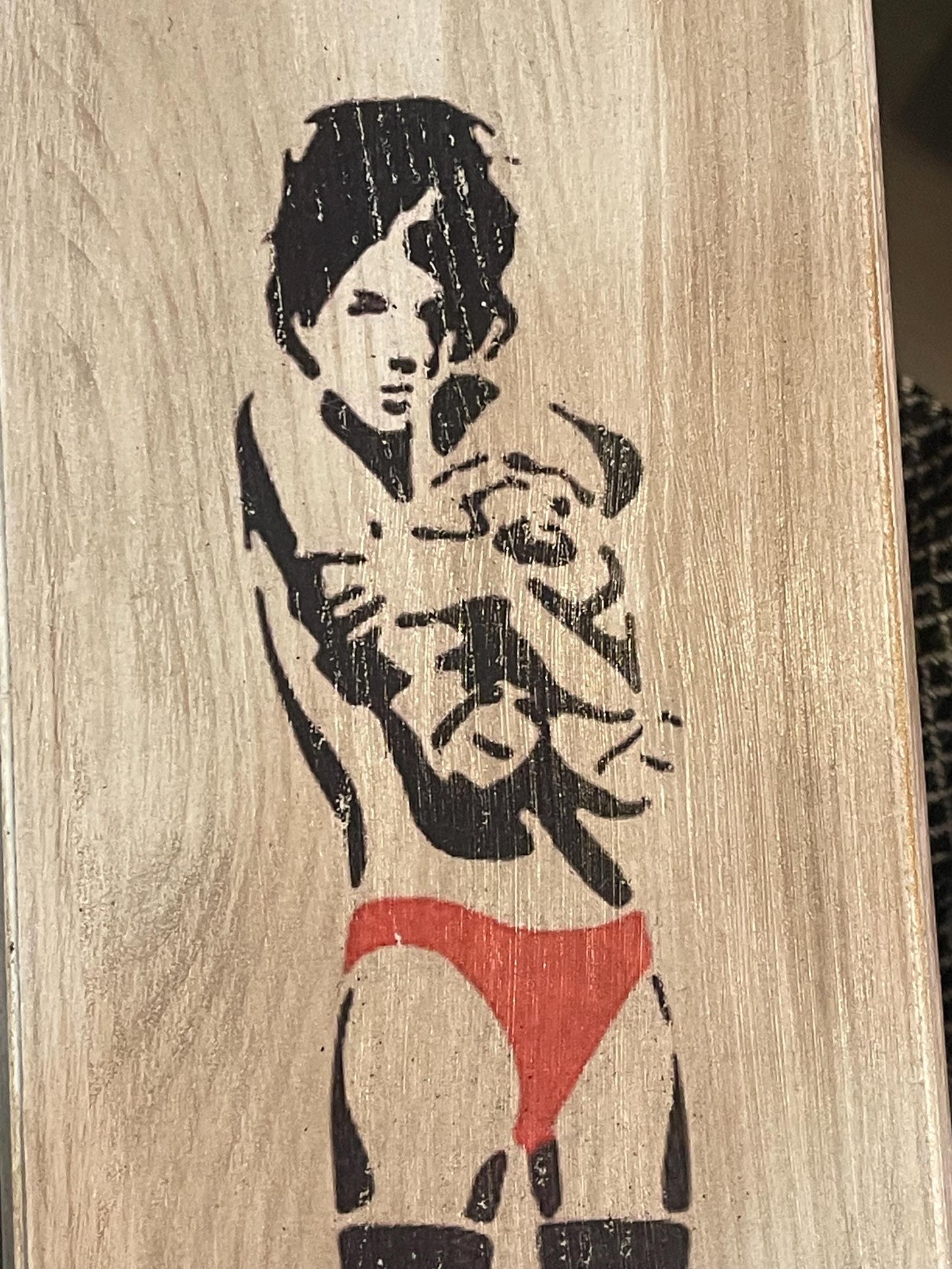 Banksy Inspired Art Box – Ink Transfer on Stained Wood | Velvet Lined Keepsake or Jewelry Box | Street Art Gift, Urban Decor